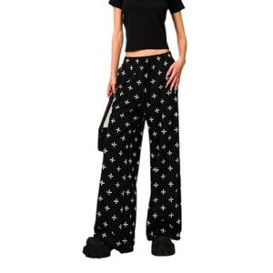 SMFK Compass Black Garden Classic Wide Leg Jeans